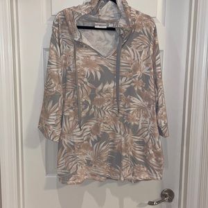 Belle Beach Printed French Terry Hoodie With Pockets